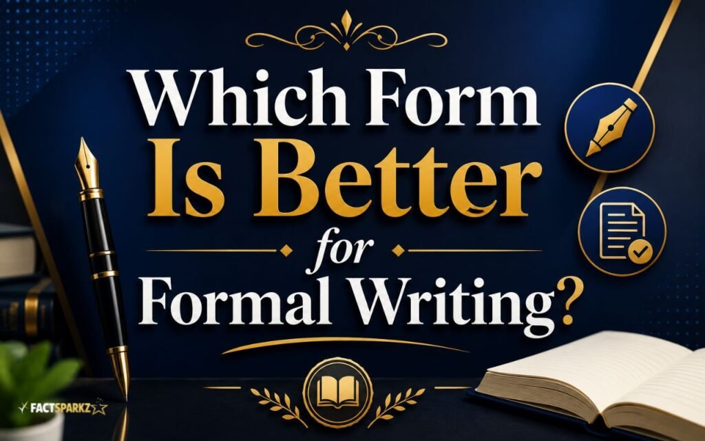 Which Form Is Better for Formal Writing?