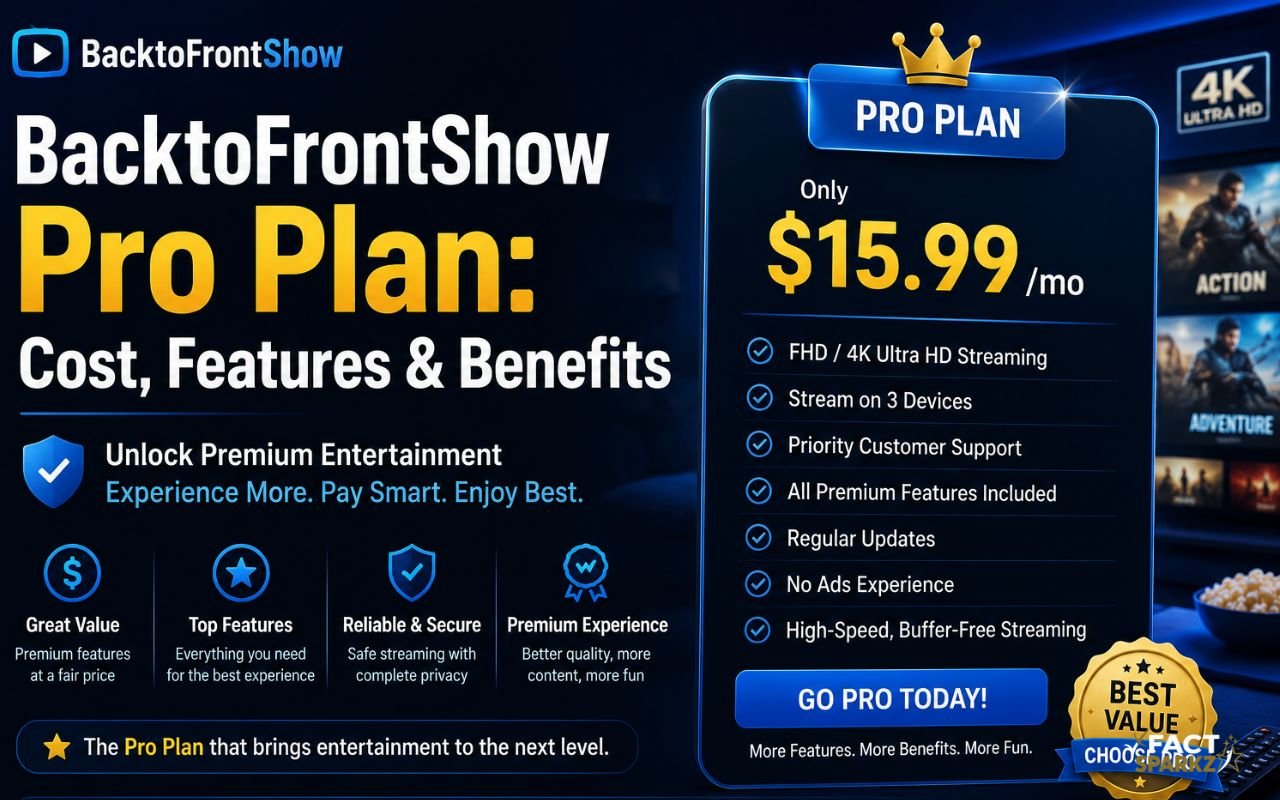 BacktoFrontShow Pro Plan: Cost, Features & Benefits