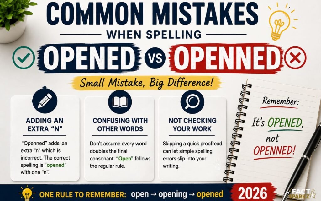 Common Mistakes When Spelling “Opened”