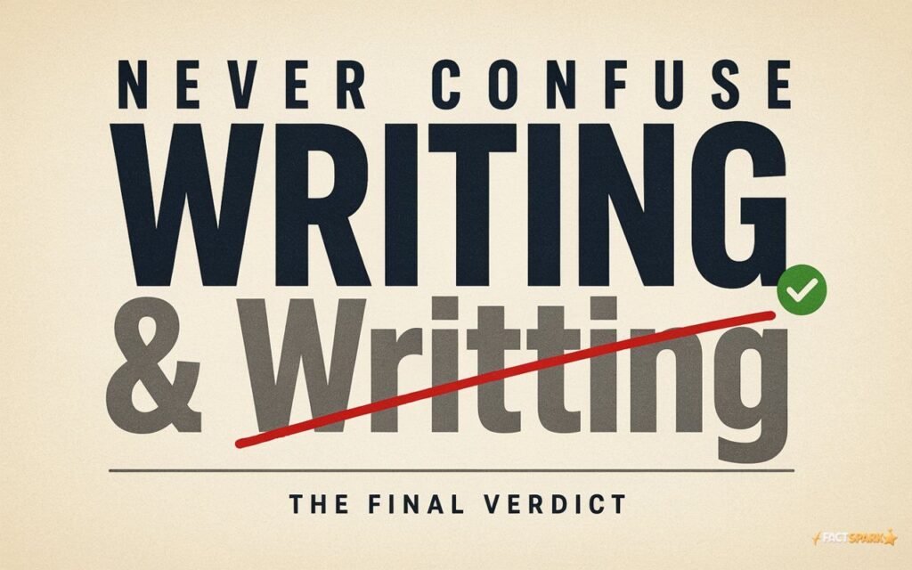 Final Verdict: Never Confuse Writing and Writting Again