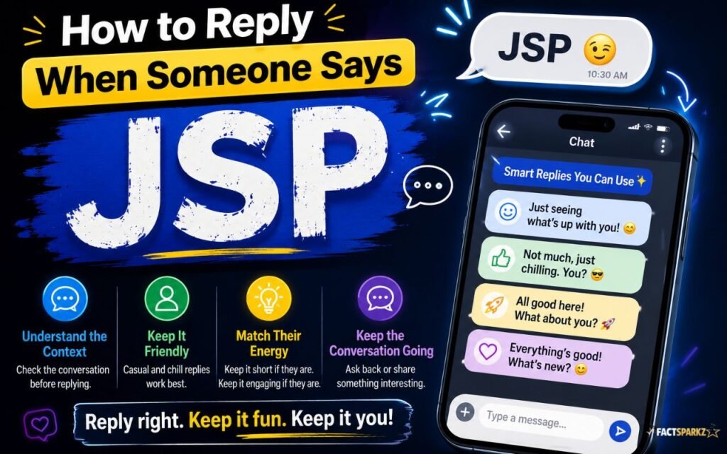 How to Reply When Someone Says JSP