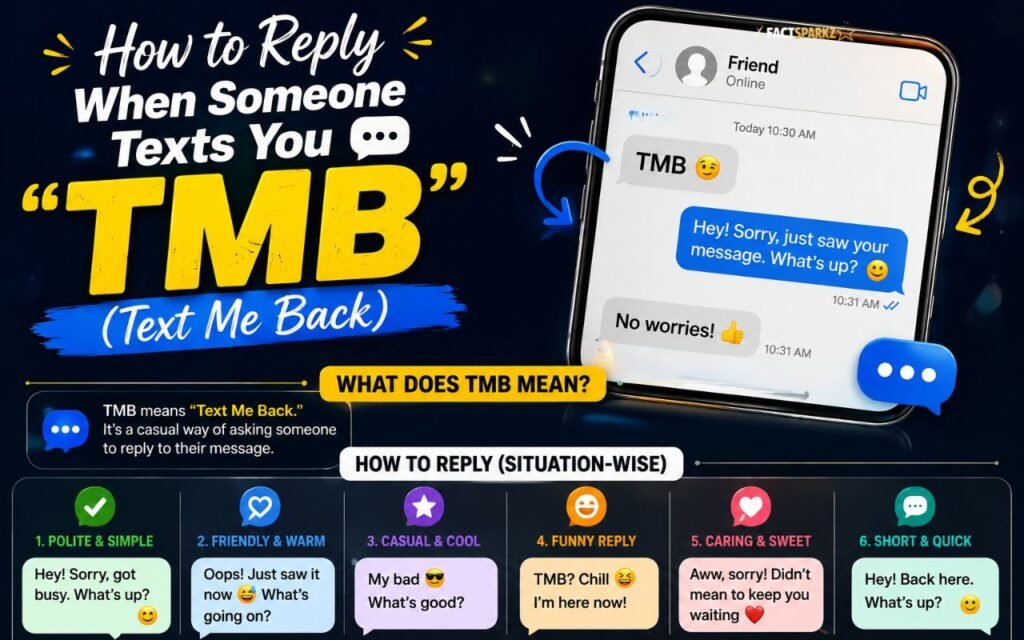 How to Reply When Someone Texts You “TMB”