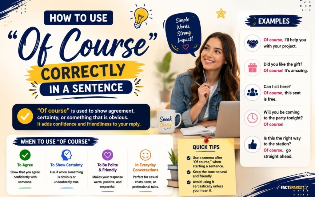 How to Use “Of Course” Correctly in a Sentence