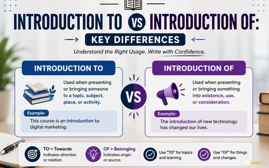 Introduction To vs Introduction Of: Key Differences