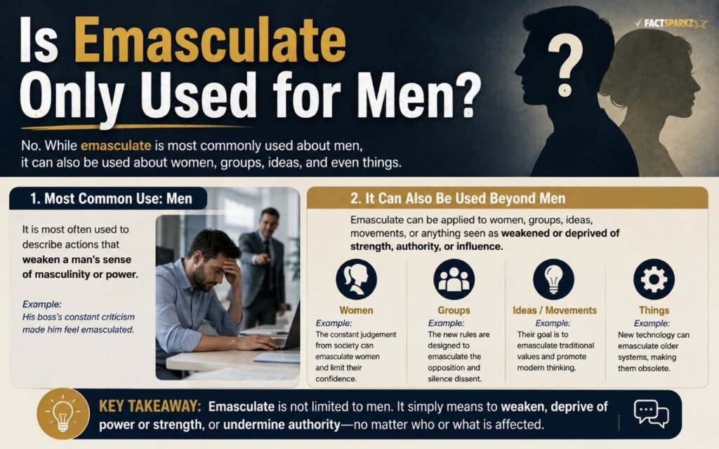 Is Emasculate Only Used for Men?