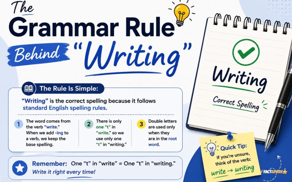 The Grammar Rule Behind "Writing"