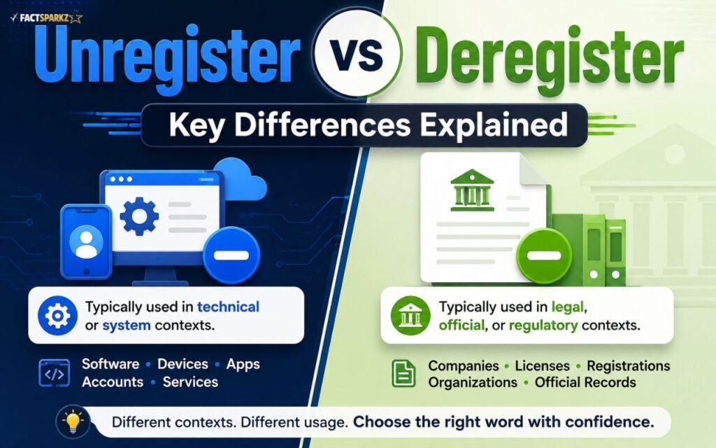 Unregister vs Deregister: Key Differences Explained