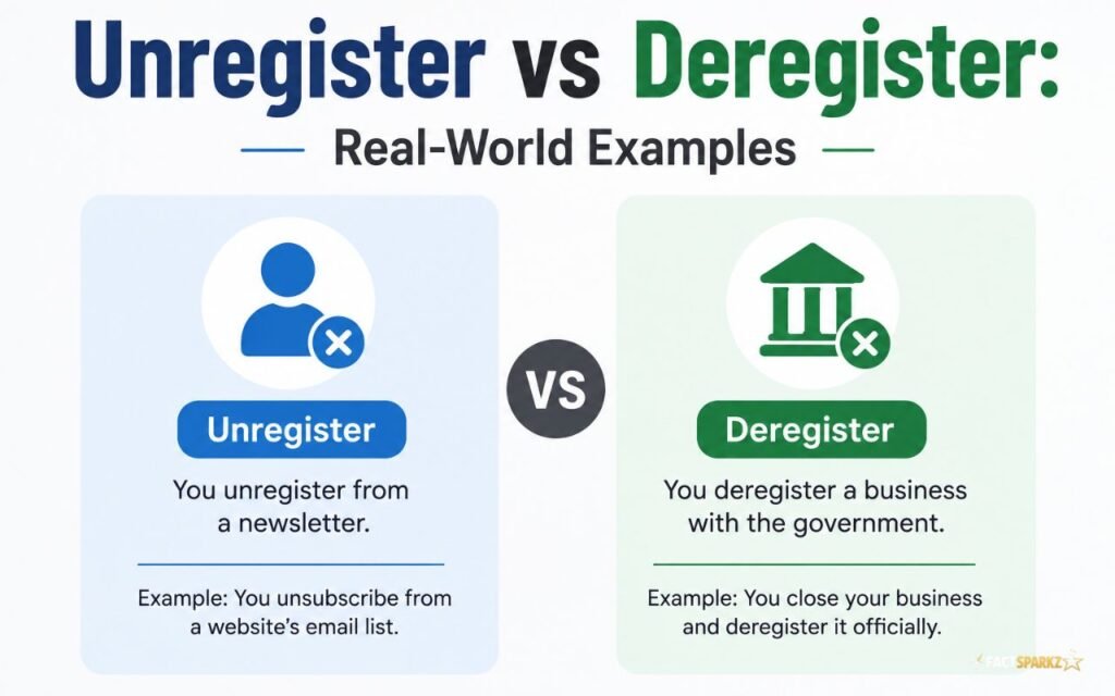 Unregister vs Deregister: Real-World Examples