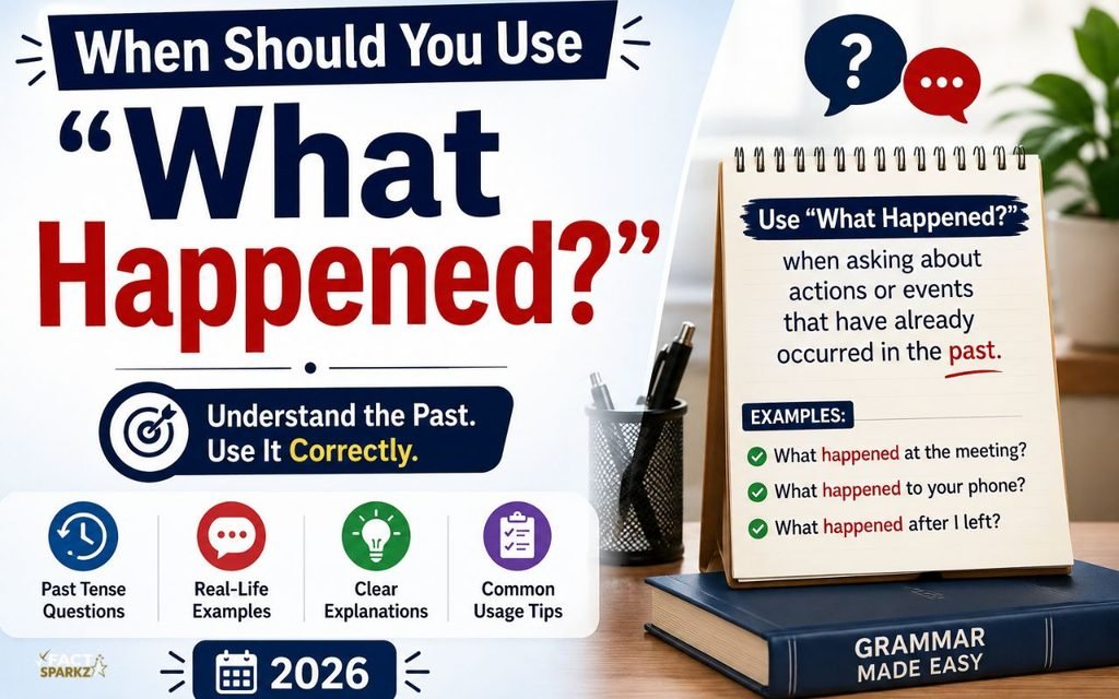 When Should You Use “What Happened?”