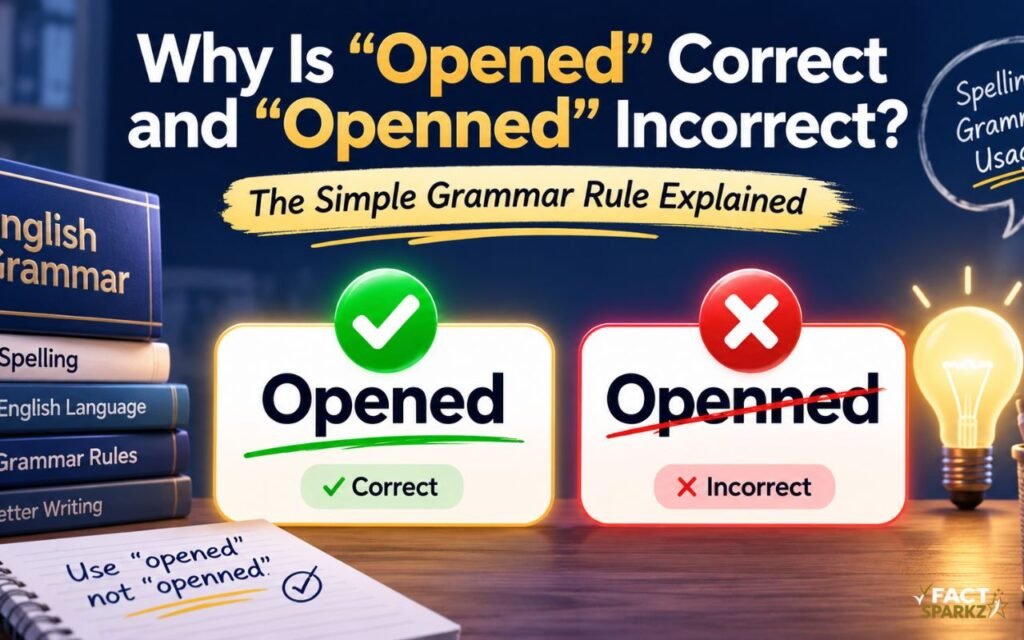 Why Is “Opened” Correct and “Openned” Incorrect?