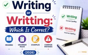 Writing or Writting: Which Is Correct? Meaning, Grammar Rules, Examples & Common Mistakes (2026)