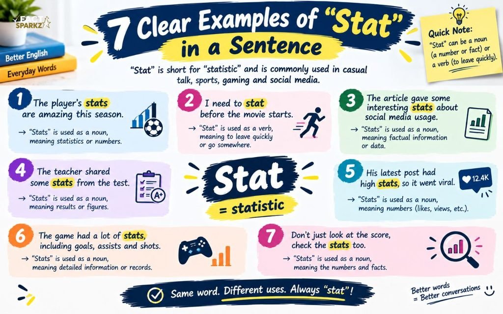 7 Clear Examples of “Stat” in a Sentence