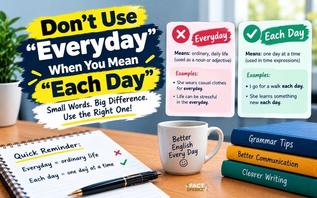 Don’t Use “Everyday” When You Mean “Each Day”