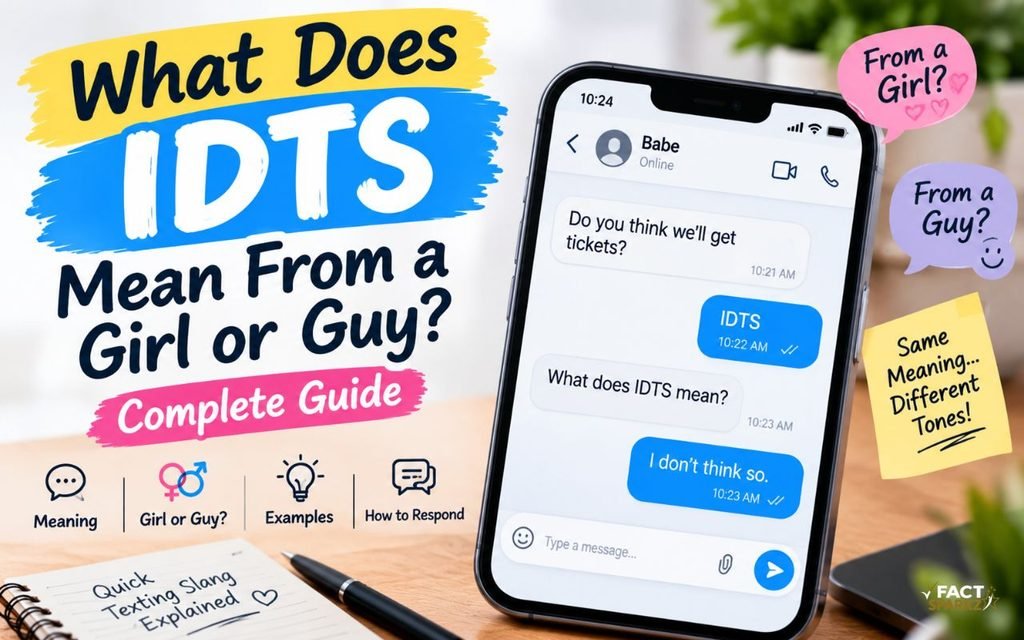 What Does IDTS Mean From a Girl or Guy?